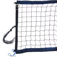Сетка для пляжного волейбола FS-PV-№12, 8,5х1м,нить 3,5мм ПП,яч.10см.,верх,нижн ленты 7,5см.СИН.цв,кев.тр.
