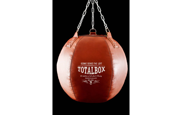 Груша кожаная боксерская LOFT Шар 45 кг Totalbox ГБК ЛФ 62x75-45 черный, коричневый 600_380