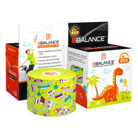 Кинезио тейп BBalance KIDS 5x500 см Машинки лайм