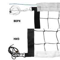 Сетка волейбольнаяFS-V-№8,черн, 9.5х1м, нить3,5мм ПП, яч.10см.,верх.лента 7см, карманы,кевлар. трос