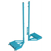 Стойки волейбольные с механизмом натяжения, труба круглая 76мм, передвижная с противовесом 80кг на каждую стойку DSAthletic