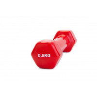 Гантель обрезиненная 0,5кг Bradex SF 0269 красный