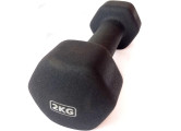 Гантель неопреновая 2,0 кг (черная) Sportex HKDB118-2.0