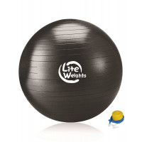 Гимнастический мяч Lite Weights 1869LW 100см, ножной насос, черный