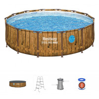 Каркасный бассейн 427х107см, фильтр-насос, лестница, тент Bestway Splashview Pool 561JM