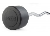 Штанга неразборная обрезиненная 45 кг. Изогнутый гриф VictoryFit VF-DX5450