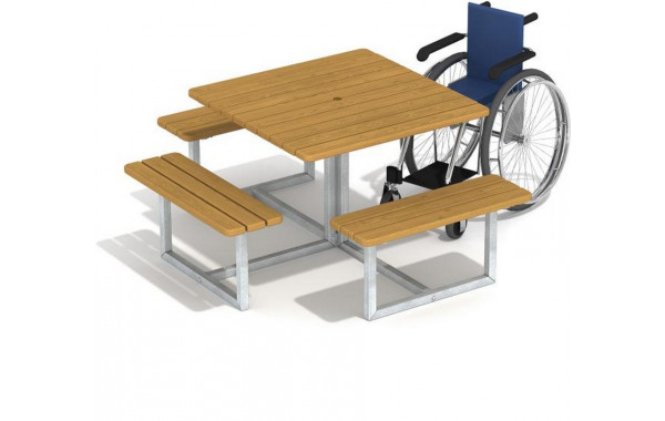 Стол парковый с местом для кресла-коляски Hercules 3111 600_380