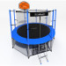 Батут i-Jump Classic Basket 16FT 488 см с нижней сетью и лестницей синий 75_75