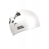Юниорская силиконовая шапочка Mad Wave Emotions M0574 24 0 00W Белый
