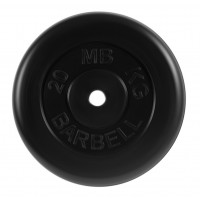 Диск обрезиненный d26мм MB Barbell MB-PltB26-20 20кг черный