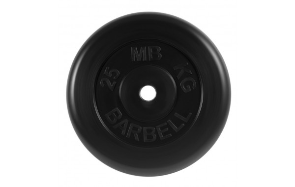 Диск обрезиненный d26мм MB Barbell MB-PltB26-25 25кг черный 600_380