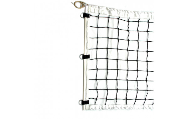 Сетка волейбольная проф., со стержнями D3,1мм, обшитая с 4-х сторон, черная, с тросом Ellada М395В 600_380