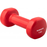 Гантель 1кг Sundays Fitness IR92005 6062976 красный