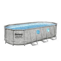 Каркасный бассейн Bestway Power Steel Swim Vista Series 56716, 549х274х122 см (камень) 56716