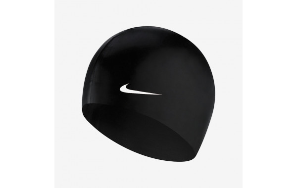 Шапочка для плавания Nike Solid Silicone, 93060011, FINA Approved, Черный, силикон 600_380