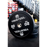 Диск EVO BUMPER PLATE 20кг YouSteel черный