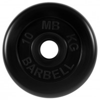 Диск обрезиненный d51мм MB Barbell MB-PltB51-10 10кг черный