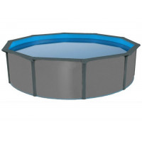 Морозоустойчивый бассейн Poolmagic Anthracite круглый 550x130 см комплект оборудования Standart
