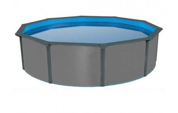 Морозоустойчивый бассейн Poolmagic Anthracite круглый 550x130 см комплект оборудования Standart 600_380
