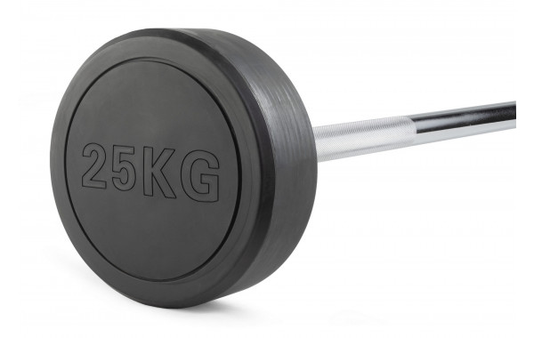 Штанга неразборная обрезиненная 25 кг. Прямой гриф VictoryFit VF-DX4250 600_380
