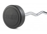 Штанга неразборная обрезиненная 25 кг. Изогнутый гриф VictoryFit VF-DX5250