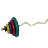 Штанга гнутая (изогнутая) MB Barbell W-образная 45 кг (МВ) цветная
