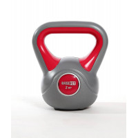 Гиря пластиковая 2 кг BaseFit DB-503 серый\розовый