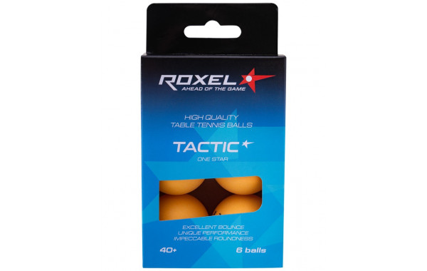 Мячи для настольного тенниса Roxel 1* Tactic, 6 шт, оранжевый 600_380