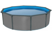 Морозоустойчивый бассейн круглый 460x130см Poolmagic Anthracite  комплект оборудования Premium 550010