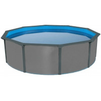 Морозоустойчивый бассейн круглый 460x130см Poolmagic Anthracite  комплект оборудования Premium 550010