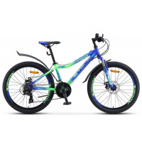 Велосипед 24" Stels Navigator  450 MD V030 Синий\Неоновый-зеленый (м) (LU093466) 34239