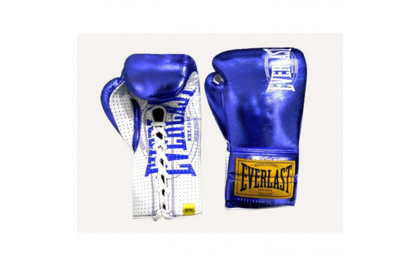 Боксерские перчатки Everlast боевые 1910 Classic 10oz синий P00001903 600_380