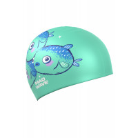 Юниорская силиконовая шапочка Mad Wave Fugu fish M0574 23 0 00W Голубой