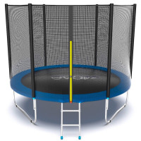 Батут с внешней сеткой и лестницей EVO Jump External 10ft, синий
