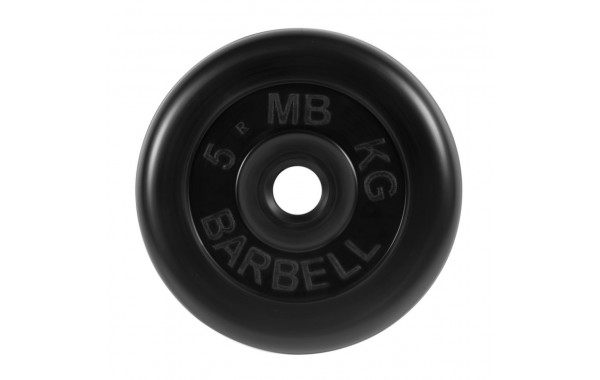 Диск обрезиненный d31мм MB Barbell MB-PltB31 5 кг черный 600_380