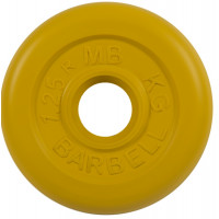 Диск обрезиненный d26мм MB Barbell MB-PltC26-1,25 1,25 кг желтый