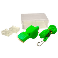 Свисток "Classic" пластиковый в боксе, без шарика, на шнурке (зеленый) Sportex E39267-4