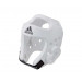 Шлем для тхэквондо Adidas Head Guard Dip Foam WTF белый adiTHG01C 75_75