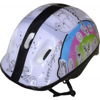 Шлем защитный подростковый Atemi размер окруж (52-54 см), М (6-12 лет) AKH06GM аквапринт Зверушки