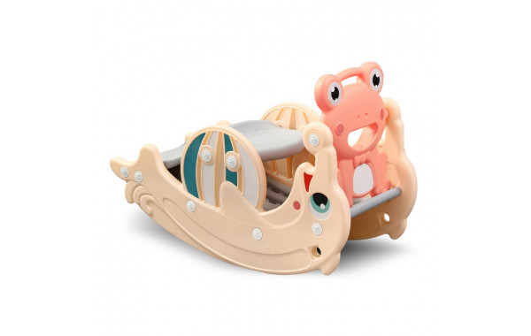 Горка + качалка Perfetto Sport Дельфин PS-037-O оранжевый 600_380
