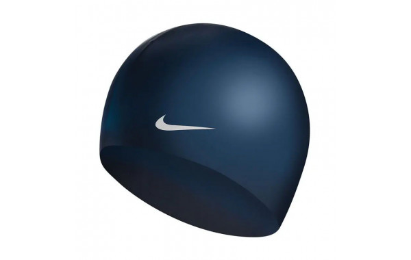 Шапочка для плавания Nike Solid Silicone, 93060440, FINA Approved, Темно-синий, силикон 600_380