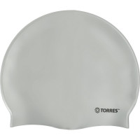 Шапочка для плавания Torres No Wrinkle, силикон SW-12203SV серебристый