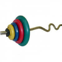 Штанга гнутая (изогнутая) MB Barbell EZ-образная 45 кг (МВ) цветная