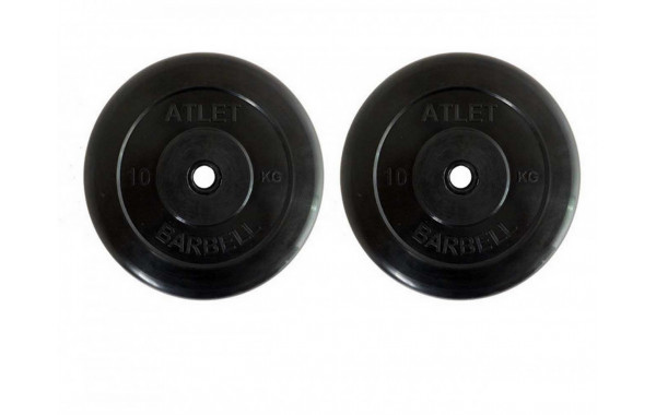 Диски обрезиненные d26 2x10кг MB Barbell Atlet MB-AtletB26-10 черный 600_380