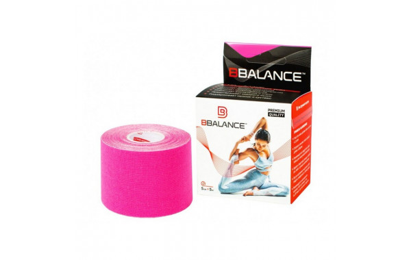 Кинезио тейп BBalance 5x500 см Розовый 600_380