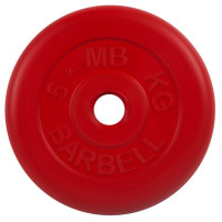 Диск обрезиненный d26мм MB Barbell MB-PltC26-5 5 кг красный
