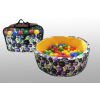 Сухой бассейн круглый (d100см h30см b5см) набор в сумке с шарами 100шт DSAthletic