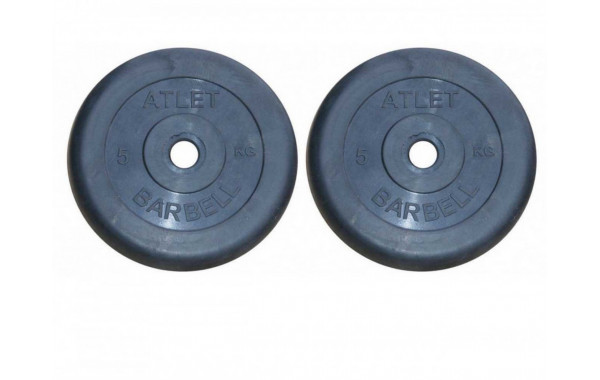 Диски обрезиненные d26 2x5кг MB Barbell Atlet MB-AtletB26-5 черный 600_380