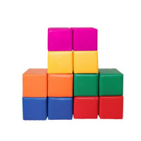 Набор мягких модулей кубики цветные 25х25х25см (12 элементов) Dinamika ZSO-004406