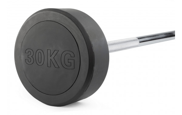 Штанга неразборная обрезиненная 30 кг. Прямой гриф VictoryFit VF-DX4300 600_380